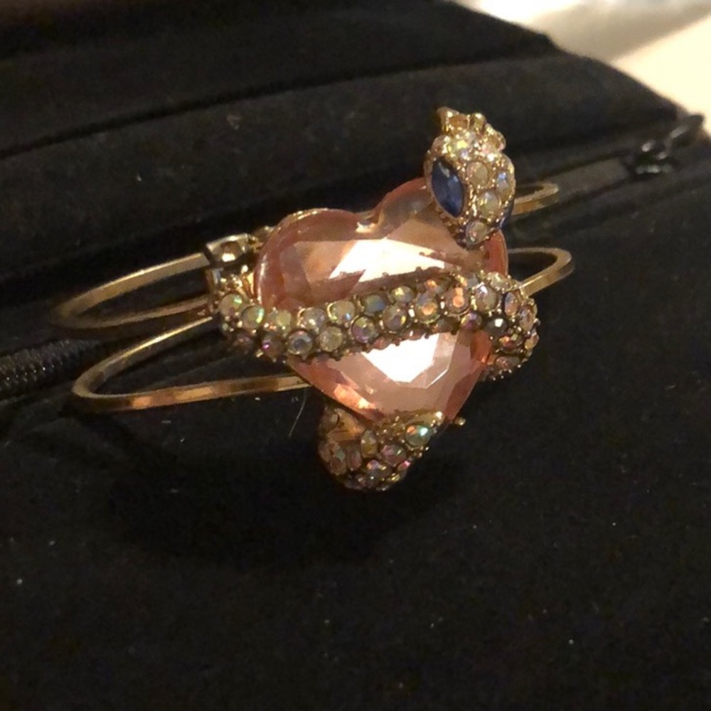 BETSEY JOHNSON snake hinged bangle bracelet.